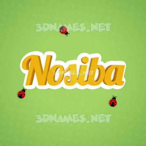 nosiba in Ladybugs style - 3D name wallpaper nosiba in Ladybugs style - 3D name wallpaper