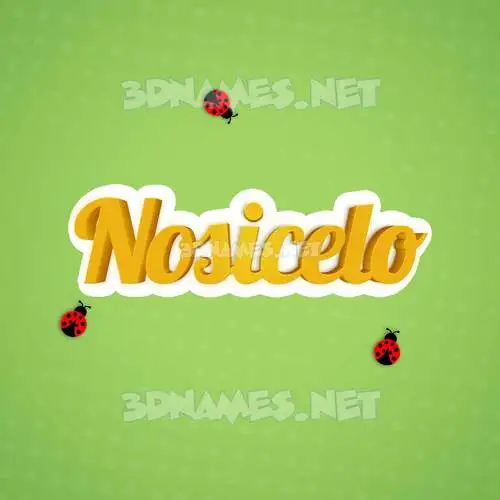 nosicelo in Ladybugs style - 3D name wallpaper