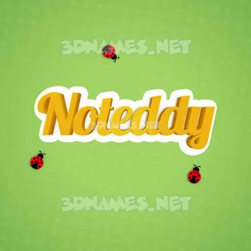 noteddy in Ladybugs style - 3D name wallpaper noteddy in Ladybugs style - 3D name wallpaper