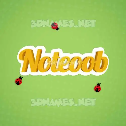 noteoob in Ladybugs style - 3D name wallpaper