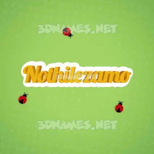 nothilezamo in Ladybugs style - 3D name wallpaper