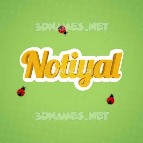 notiyal in Ladybugs style - 3D name wallpaper notiyal in Ladybugs style - 3D name wallpaper