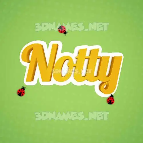 notty in Ladybugs style - 3D name wallpaper notty in Ladybugs style - 3D name wallpaper