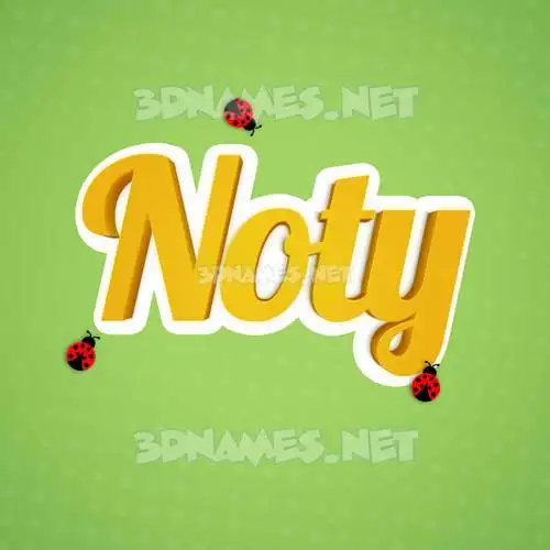 noty in Ladybugs style - 3D name wallpaper noty in Ladybugs style - 3D name wallpaper