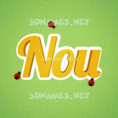 nou in Ladybugs style - 3D name wallpaper nou in Ladybugs style - 3D name wallpaper