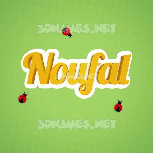 noufal in Ladybugs style - 3D name wallpaper noufal in Ladybugs style - 3D name wallpaper