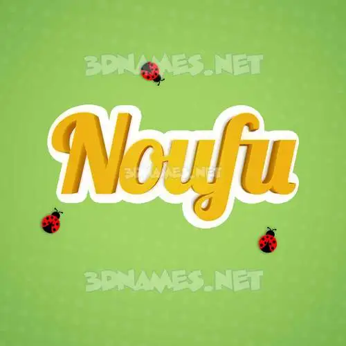 noufu in Ladybugs style - 3D name wallpaper noufu in Ladybugs style - 3D name wallpaper