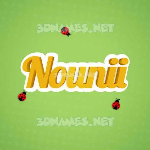 nounii in Ladybugs style - 3D name wallpaper