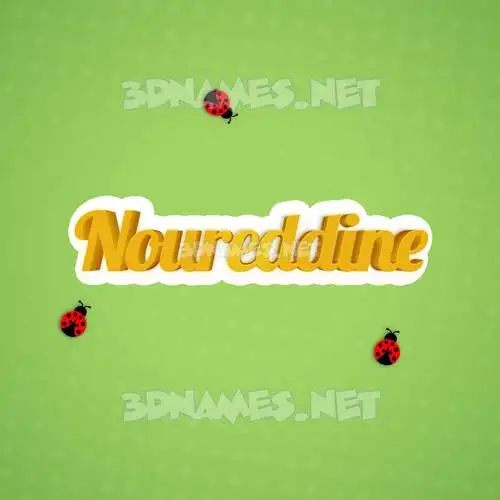 noureddine in Ladybugs style - 3D name wallpaper noureddine in Ladybugs style - 3D name wallpaper