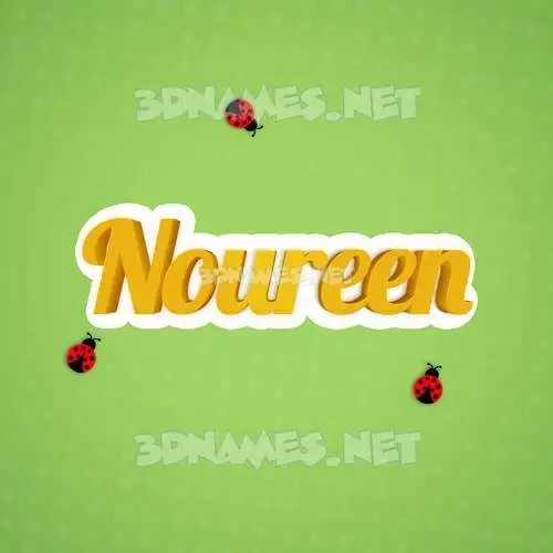 noureen in Ladybugs style - 3D name wallpaper