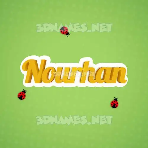 nourhan in Ladybugs style - 3D name wallpaper