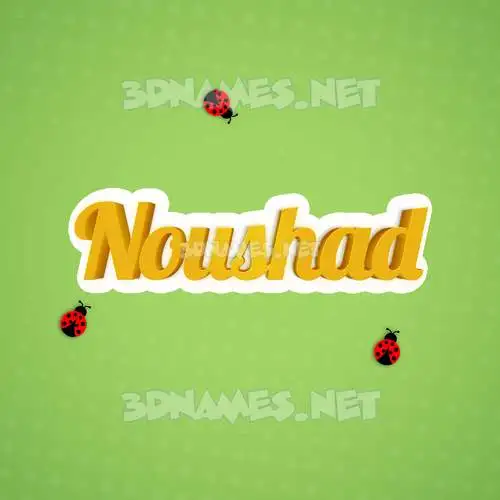 noushad in Ladybugs style - 3D name wallpaper noushad in Ladybugs style - 3D name wallpaper