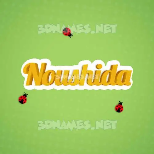 noushida in Ladybugs style - 3D name wallpaper noushida in Ladybugs style - 3D name wallpaper
