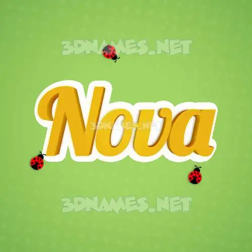 nova in Ladybugs style - 3D name wallpaper nova in Ladybugs style - 3D name wallpaper
