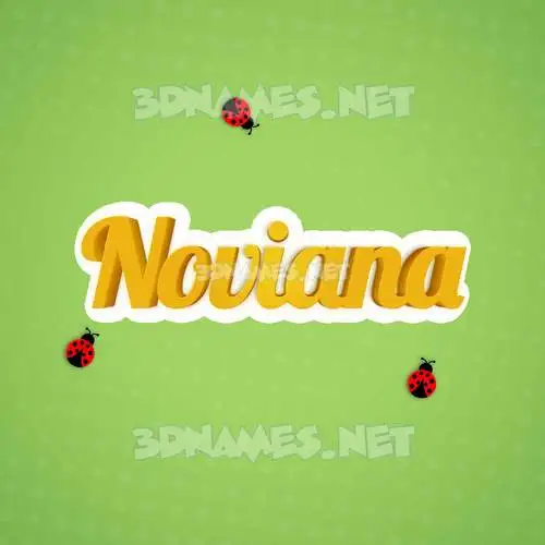 noviana in Ladybugs style - 3D name wallpaper