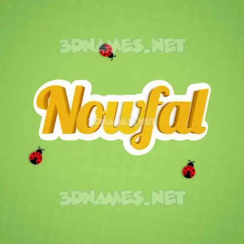 nowfal in Ladybugs style - 3D name wallpaper nowfal in Ladybugs style - 3D name wallpaper