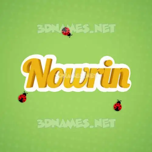 nowrin in Ladybugs style - 3D name wallpaper