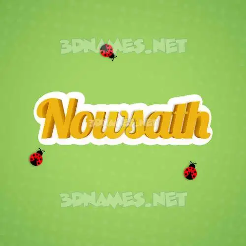 nowsath in Ladybugs style - 3D name wallpaper nowsath in Ladybugs style - 3D name wallpaper