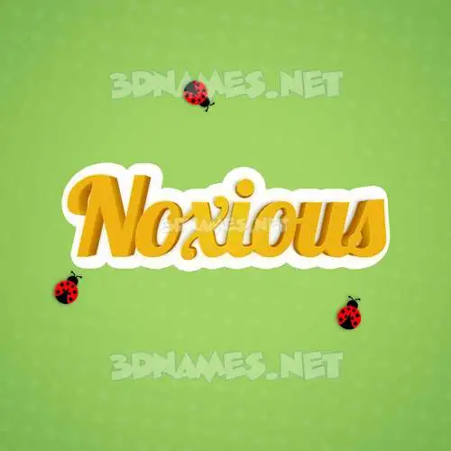 noxious in Ladybugs style - 3D name wallpaper noxious in Ladybugs style - 3D name wallpaper