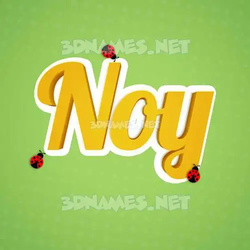 noy in Ladybugs style - 3D name wallpaper