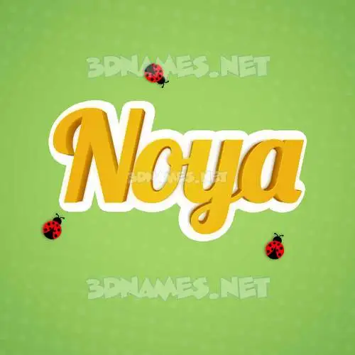 noya in Ladybugs style - 3D name wallpaper