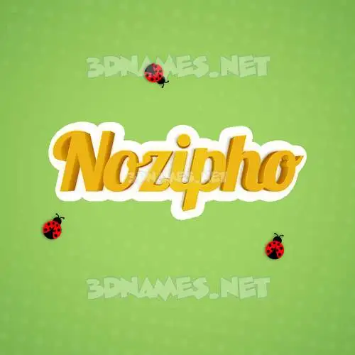 nozipho in Ladybugs style - 3D name wallpaper