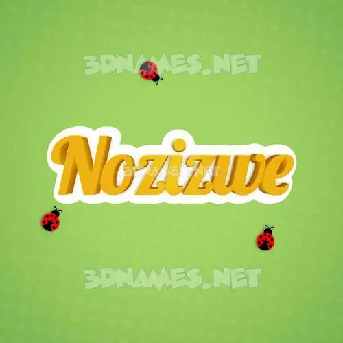 nozizwe in Ladybugs style - 3D name wallpaper nozizwe in Ladybugs style - 3D name wallpaper