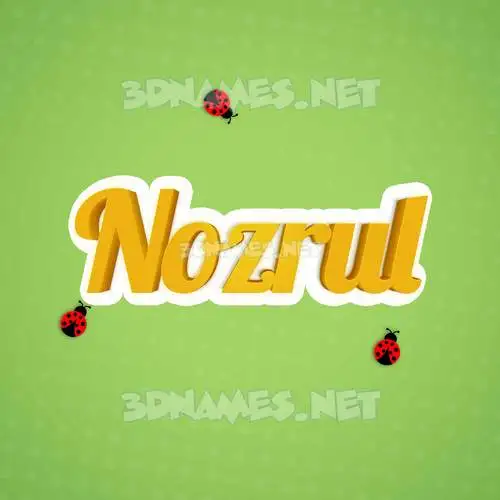 nozrul in Ladybugs style - 3D name wallpaper nozrul in Ladybugs style - 3D name wallpaper