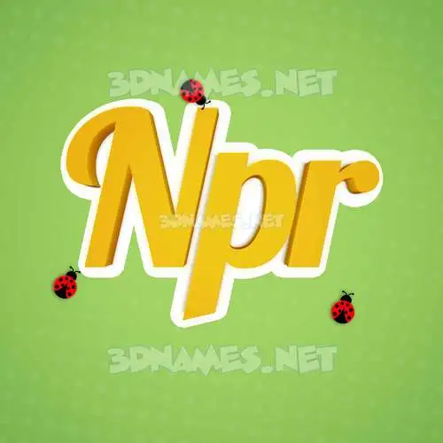 npr in Ladybugs style - 3D name wallpaper
