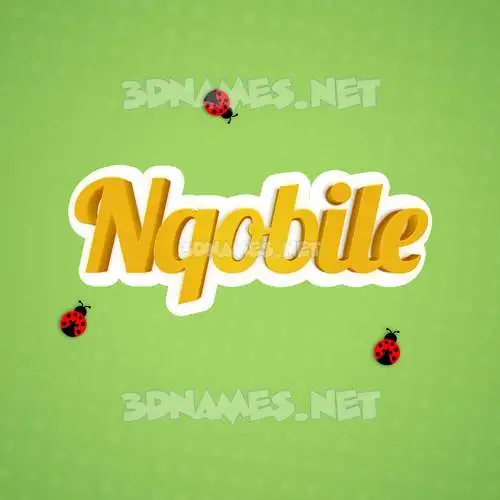 nqobile in Ladybugs style - 3D name wallpaper nqobile in Ladybugs style - 3D name wallpaper