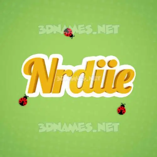 nrdiie in Ladybugs style - 3D name wallpaper nrdiie in Ladybugs style - 3D name wallpaper