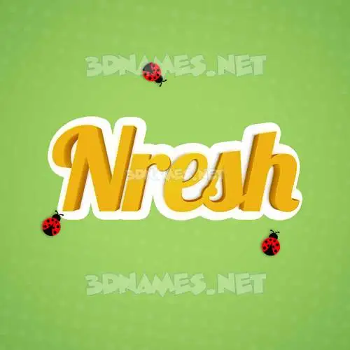nresh in Ladybugs style - 3D name wallpaper nresh in Ladybugs style - 3D name wallpaper