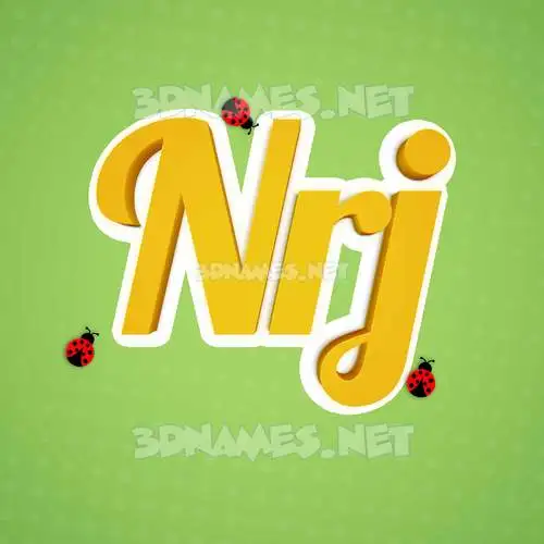 nrj in Ladybugs style - 3D name wallpaper