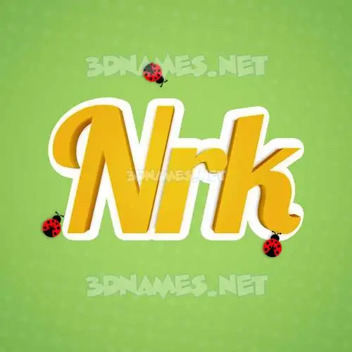 nrk in Ladybugs style - 3D name wallpaper
