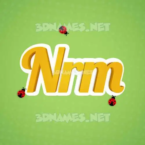 nrm in Ladybugs style - 3D name wallpaper nrm in Ladybugs style - 3D name wallpaper