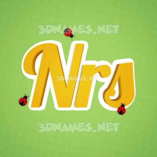 nrs in Ladybugs style - 3D name wallpaper nrs in Ladybugs style - 3D name wallpaper