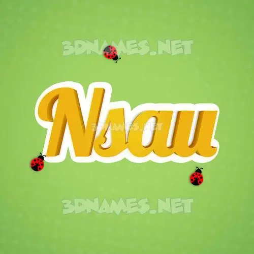 nsau in Ladybugs style - 3D name wallpaper nsau in Ladybugs style - 3D name wallpaper