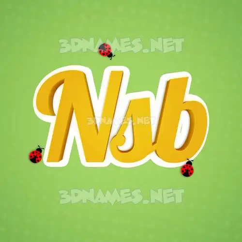 nsb in Ladybugs style - 3D name wallpaper nsb in Ladybugs style - 3D name wallpaper