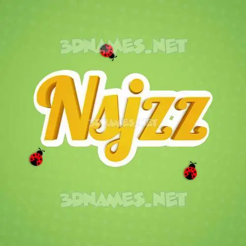 nsjzz in Ladybugs style - 3D name wallpaper