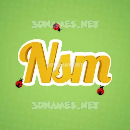 nsm in Ladybugs style - 3D name wallpaper