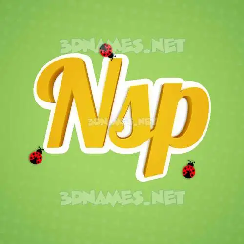 nsp in Ladybugs style - 3D name wallpaper
