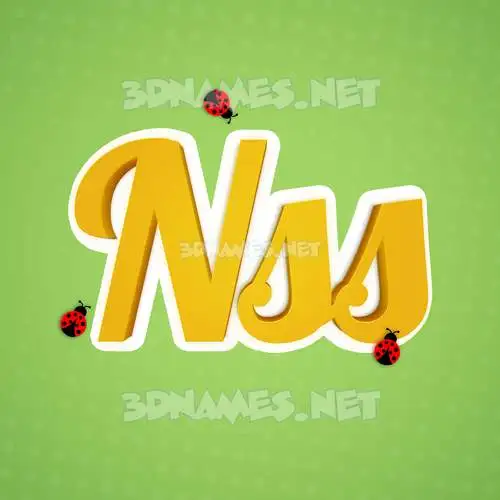 nss in Ladybugs style - 3D name wallpaper nss in Ladybugs style - 3D name wallpaper