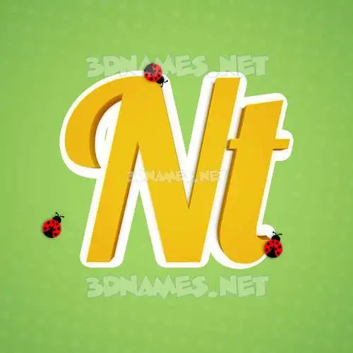 nt in Ladybugs style - 3D name wallpaper nt in Ladybugs style - 3D name wallpaper