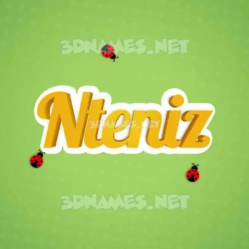 nteniz in Ladybugs style - 3D name wallpaper nteniz in Ladybugs style - 3D name wallpaper
