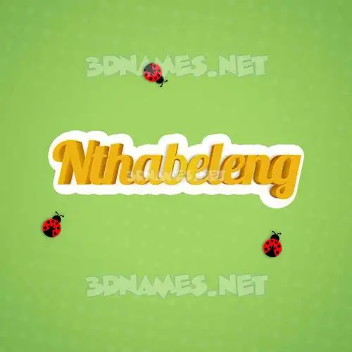 nthabeleng in Ladybugs style - 3D name wallpaper
