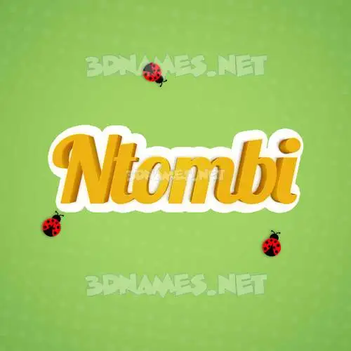 ntombi in Ladybugs style - 3D name wallpaper
