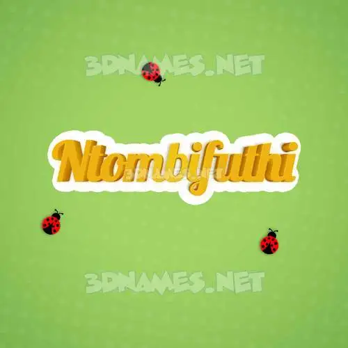 ntombifuthi in Ladybugs style - 3D name wallpaper