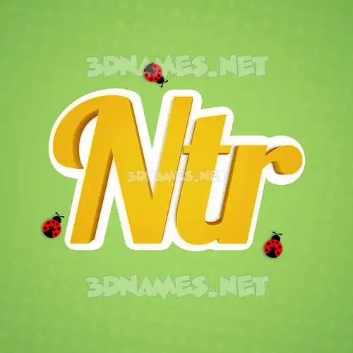 ntr in Ladybugs style - 3D name wallpaper ntr in Ladybugs style - 3D name wallpaper