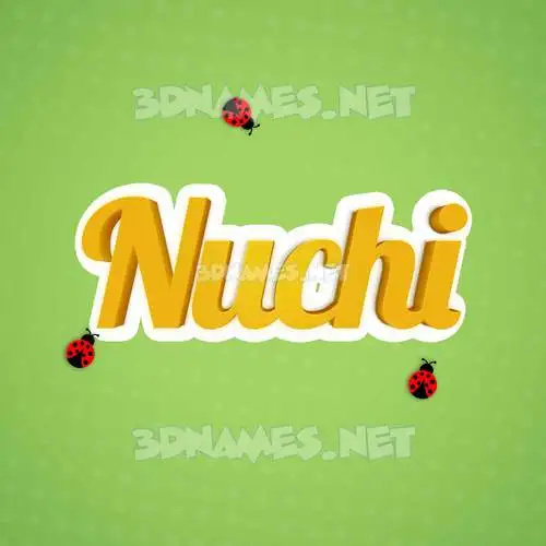 nuchi in Ladybugs style - 3D name wallpaper