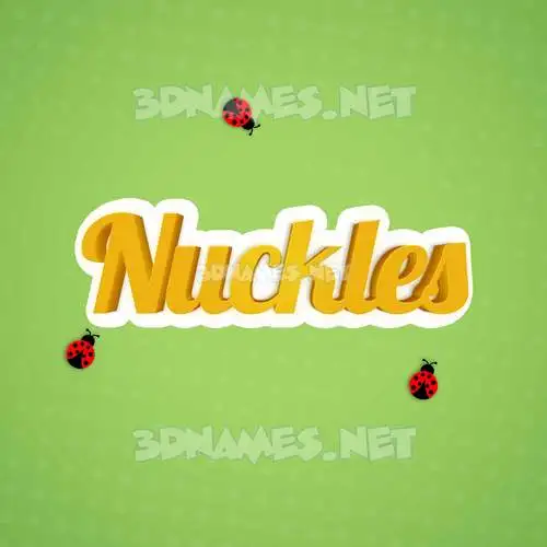 nuckles in Ladybugs style - 3D name wallpaper